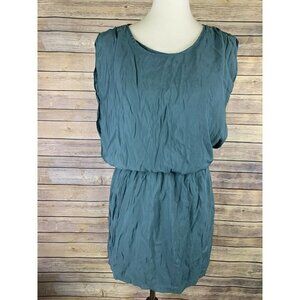Lush Medium Dress Dusty Blue Layered Solid